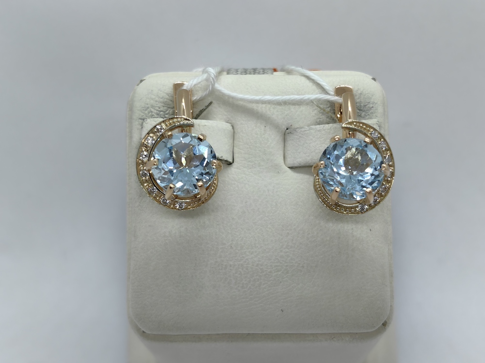 СЕРЬГИ С КАМНЯМИ (Au 585)