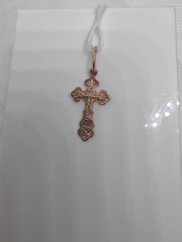 ПОДВЕСКА КРЕСТ БЕЗ КАМНЯ (Au 585)