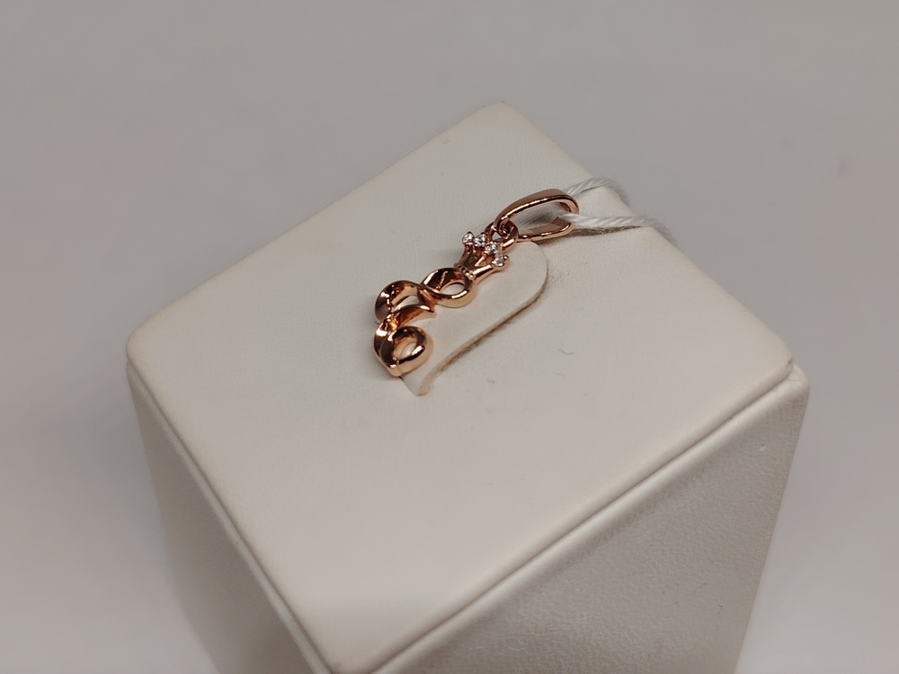 ПОДВЕСКА БУКВА Е Au 585