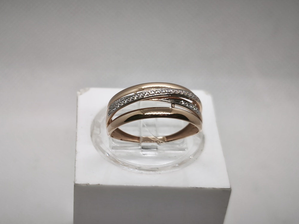 КОЛЬЦО С КАМНЯМИ (Au 585)