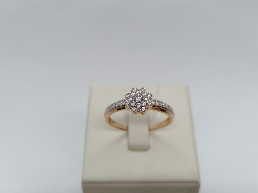 КОЛЬЦО С КАМНЯМИ (Au 585)