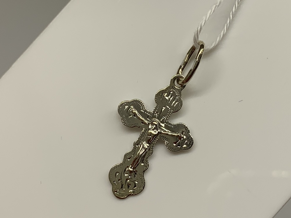 ПОДВЕСКА КРЕСТ БЕЗ КАМНЯ (Au 585)