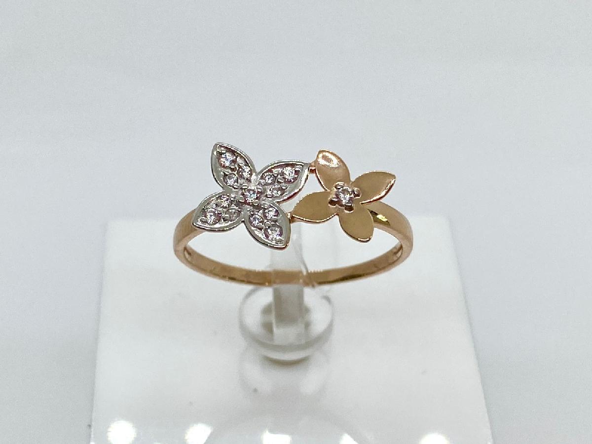 КОЛЬЦО С КАМНЯМИ (Au 585)