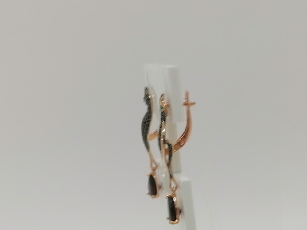 СЕРЬГИ ГРАНАТ (Au 585)