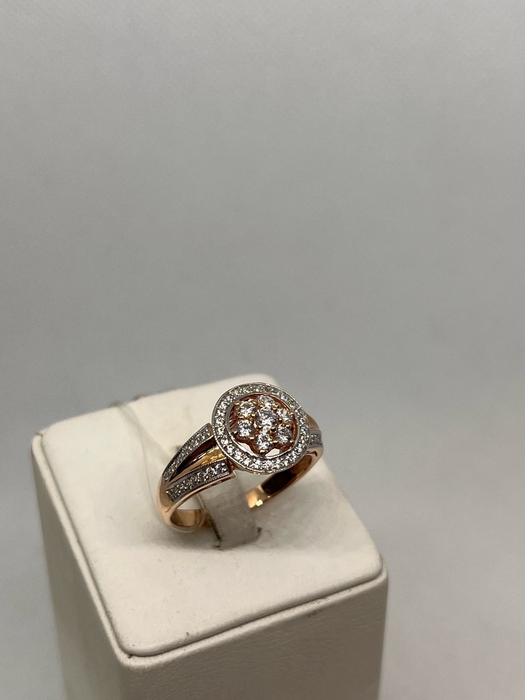 КОЛЬЦО С КАМНЯМИ (Au 585)