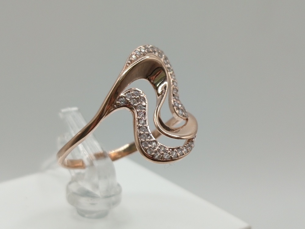 КОЛЬЦО С КАМНЯМИ (Au 585)