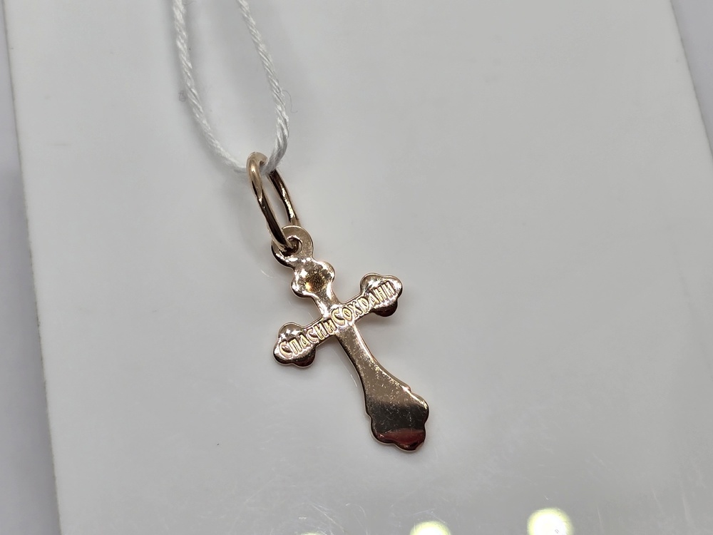 ПОДКБК585 ПОДВЕСКА КРЕСТ БЕЗ КАМНЯ (Au 585)