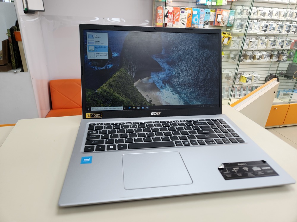 Ноутбук Acer; Celeron N4500, Нет, 4 Гб, 256 Гб, Нет