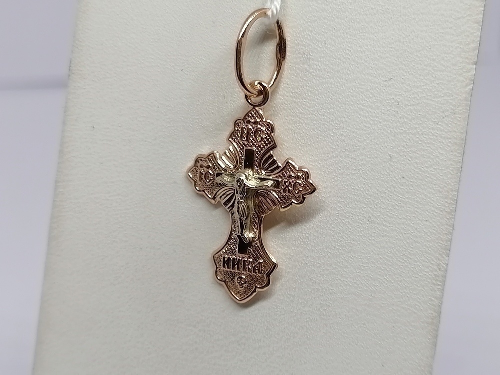 ПОДВЕСКА КРЕСТ БЕЗ КАМНЯ (Au 585)