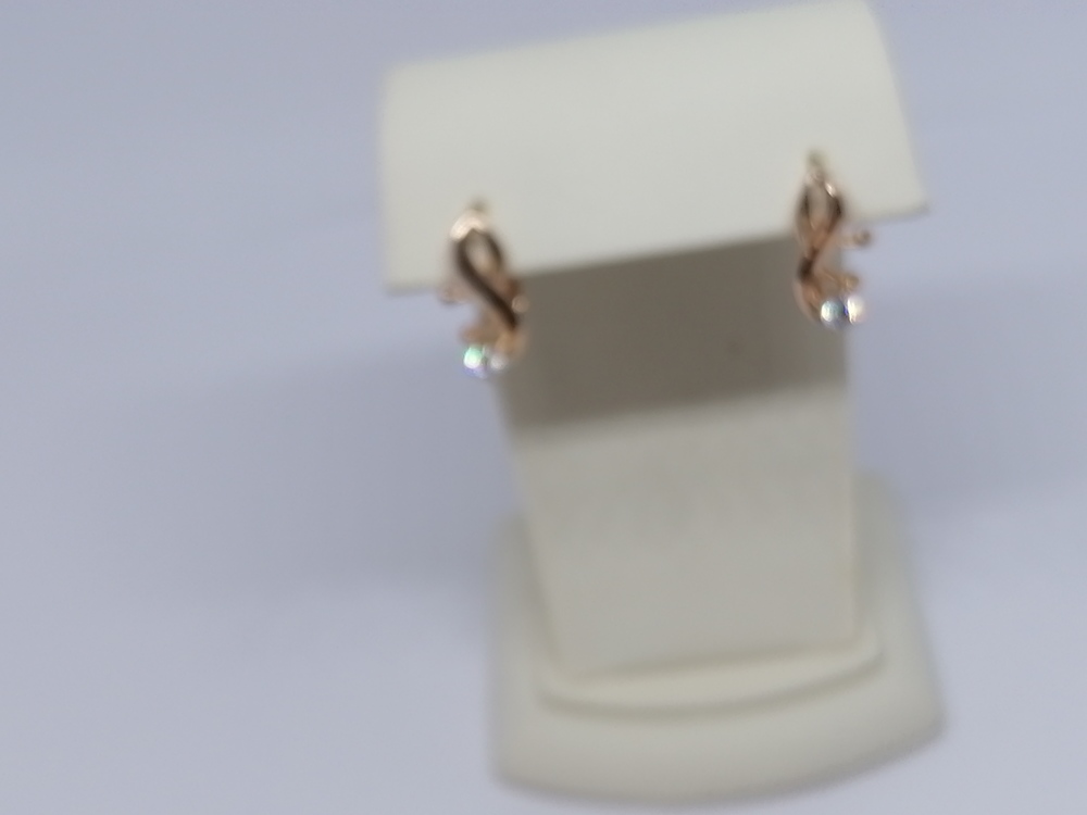 СЕРЬГИ С КАМНЕМ (Au 585)