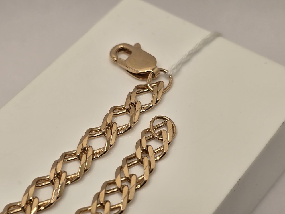 БРАСЛЕТ ПОЛНОВЕСНЫЙ Ромб двойной Au 585