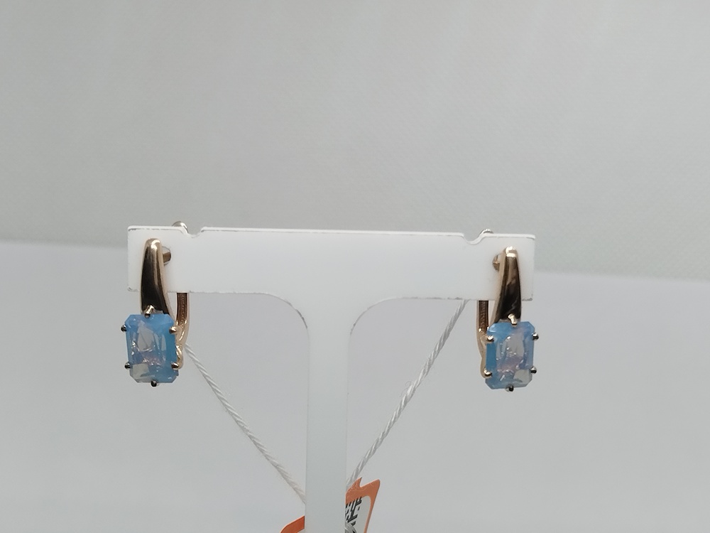 СЕРЬГИ С КАМНЕМ (Au 585)