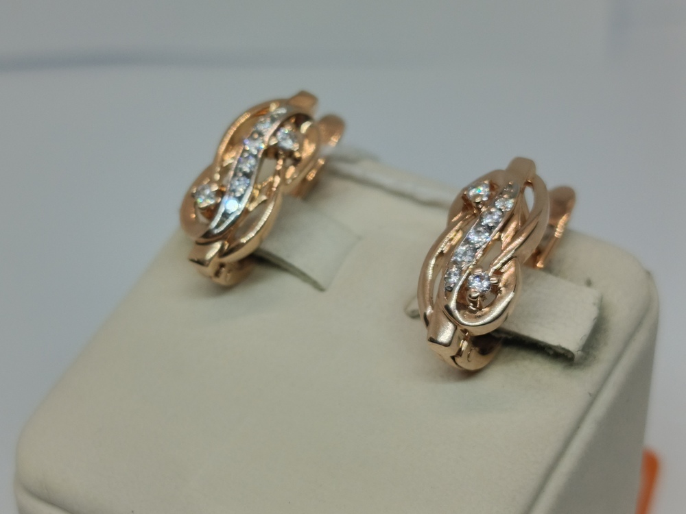 СЕРЬГИ С КАМНЯМИ (Au 585)