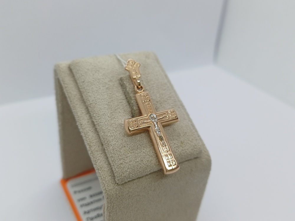 ПОДКБК585 ПОДВЕСКА КРЕСТ БЕЗ КАМНЯ (Au 585)