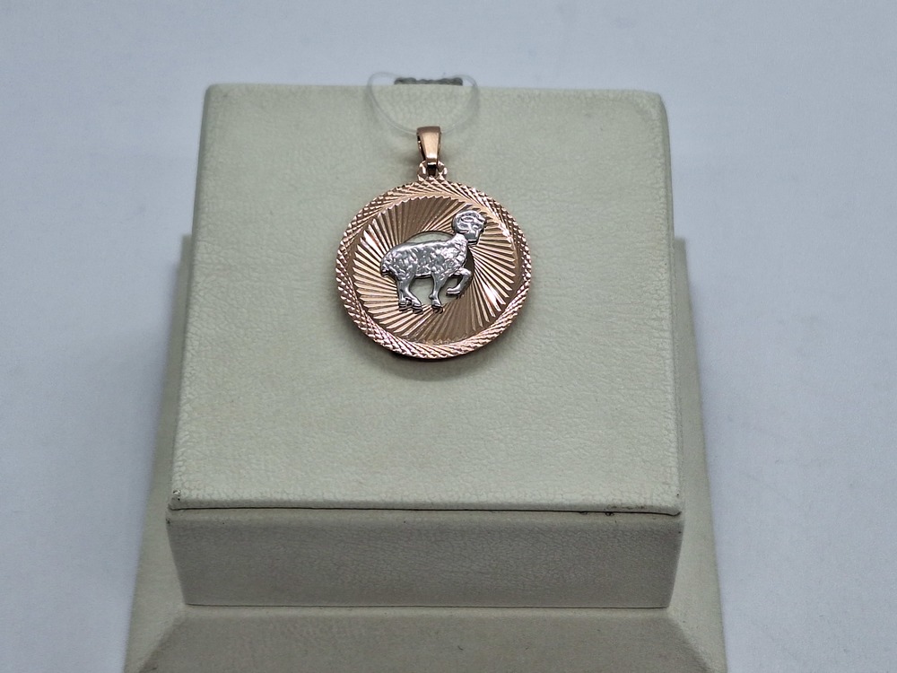 032325 ПОДВЕСКА ЗНАК ЗОДИАКА ОВЕН (Au 585)