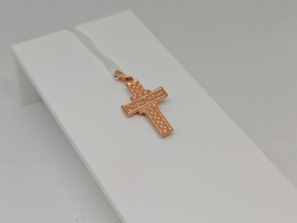 ПОДВЕСКА КРЕСТ БЕЗ КАМНЯ (Au 585)