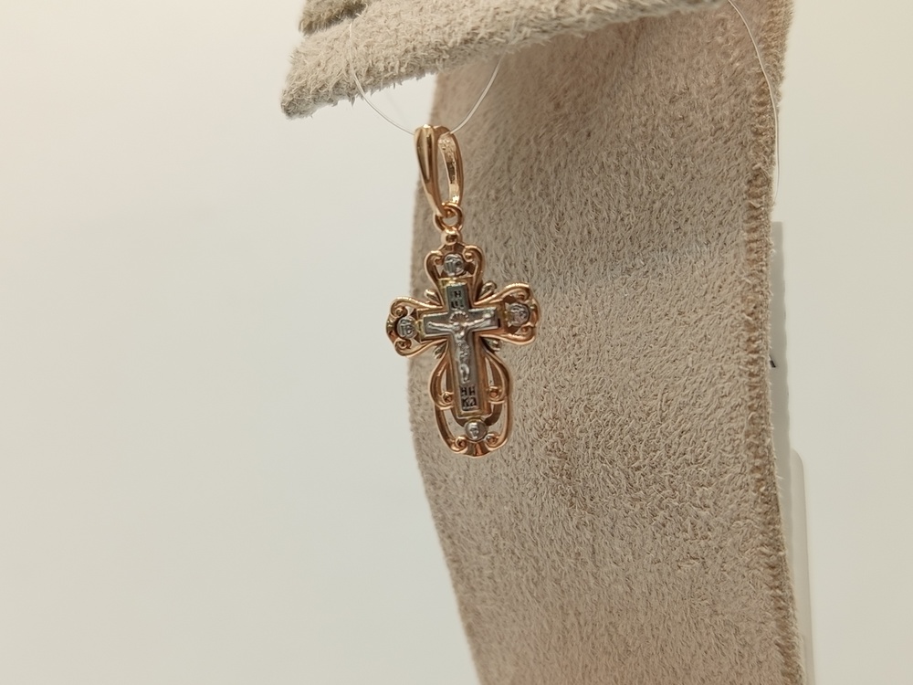 810-00134-10-00-00-00 ПОДВЕСКА КРЕСТ без камня (Au 585)