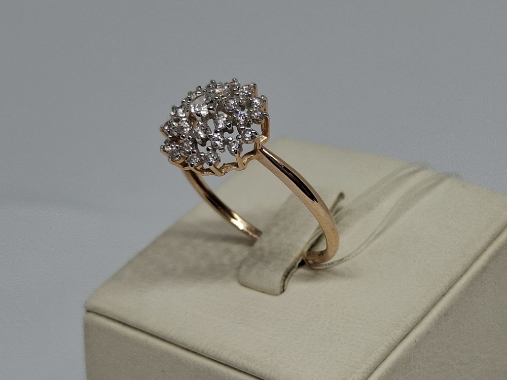 КОЛЬЦО С КАМНЯМИ (Au 585)