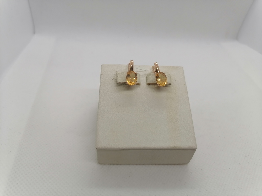 СЕРЬГИ С КАМНЕМ (Au 585)