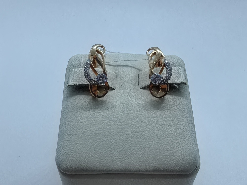 СКМИ585 СЕРЬГИ С КАМНЯМИ (Au 585)