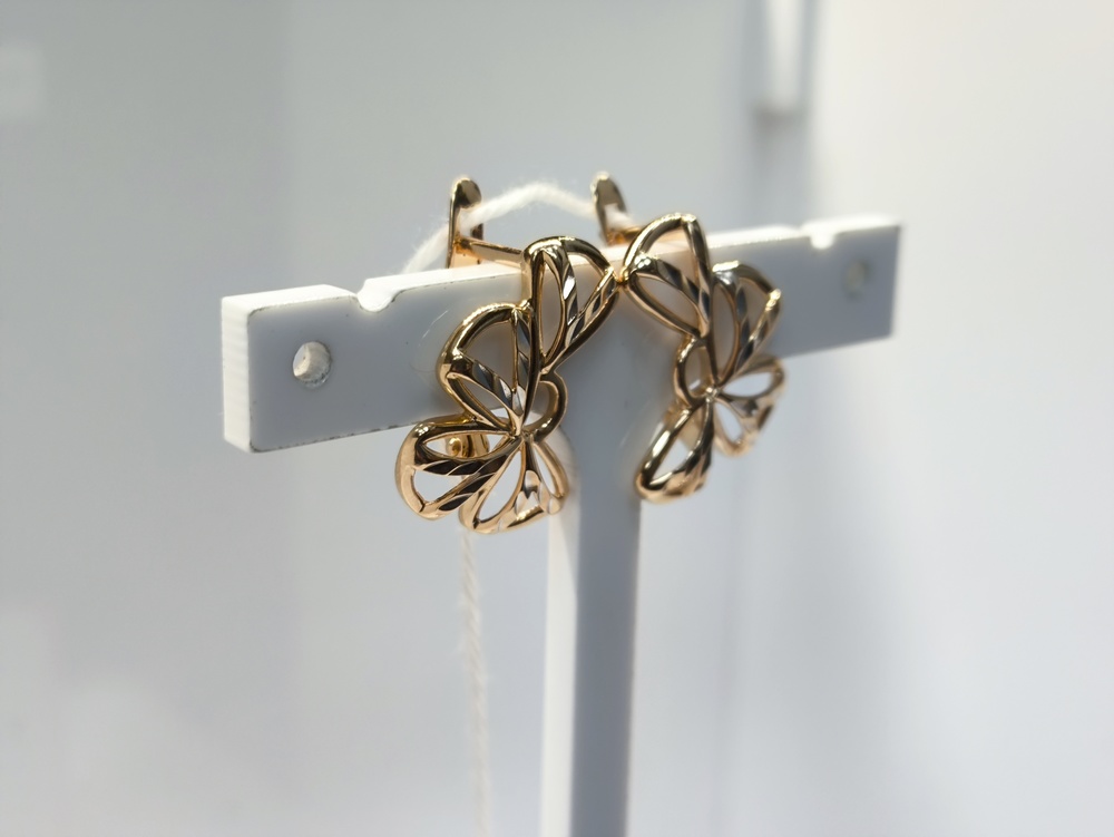 СЕРЬГИ БЕЗ КАМНЯ (Au 585)