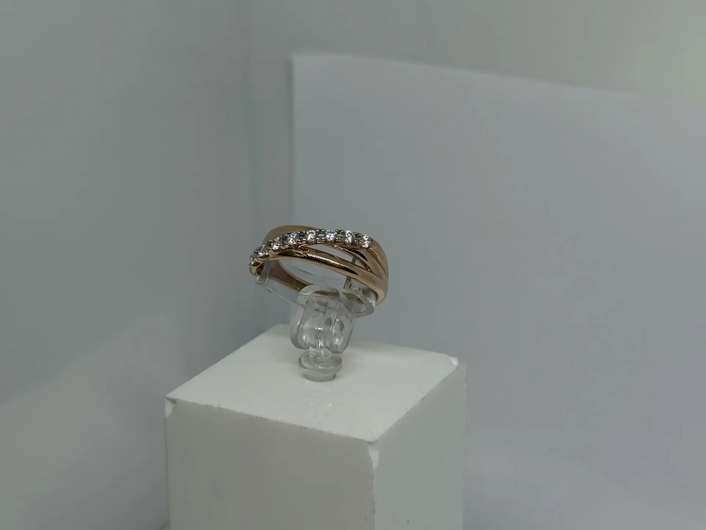 КОЛЬЦО С КАМНЯМИ (Au 585)