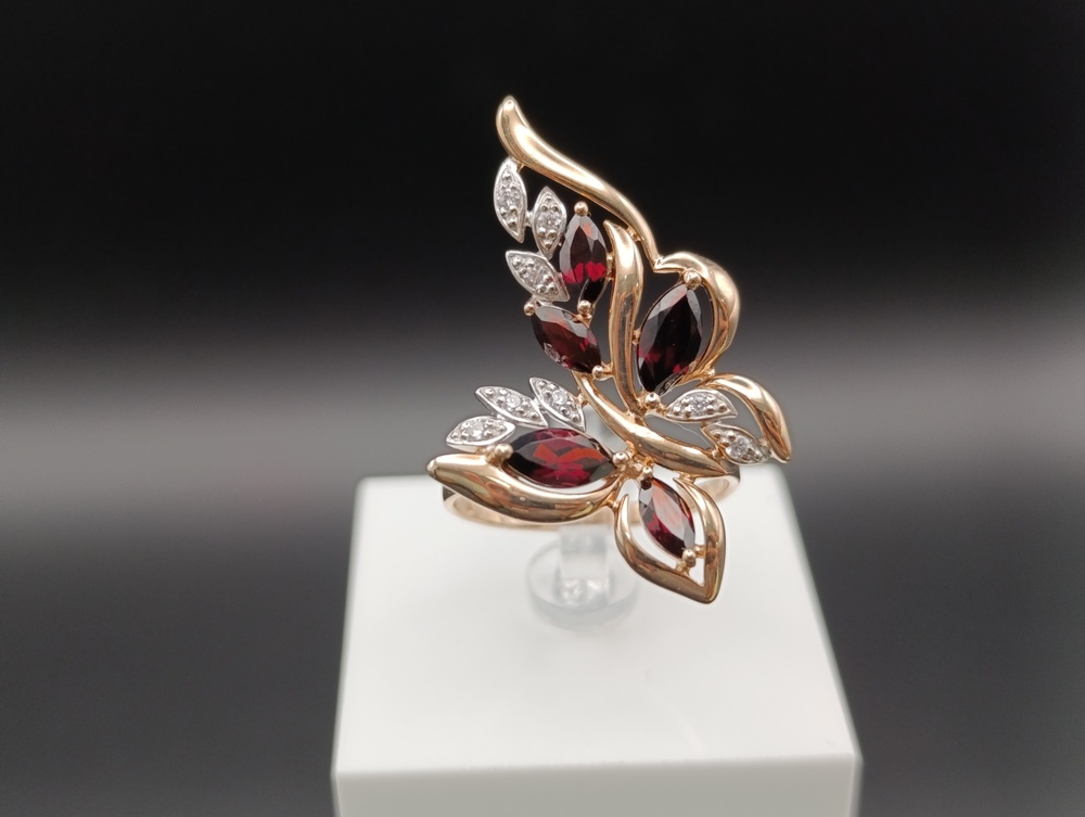 КОЛКМИ585 КОЛЬЦО С КАМНЯМИ (Au 585)