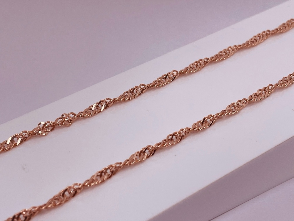 ЦЕПЬ ПУСТОТЕЛАЯ Сингапур (Au 585)