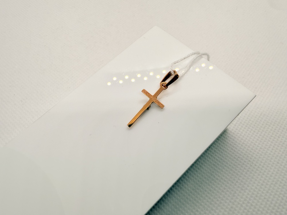 ПОДКБК585 ПОДВЕСКА КРЕСТ БЕЗ КАМНЯ (Au 585)