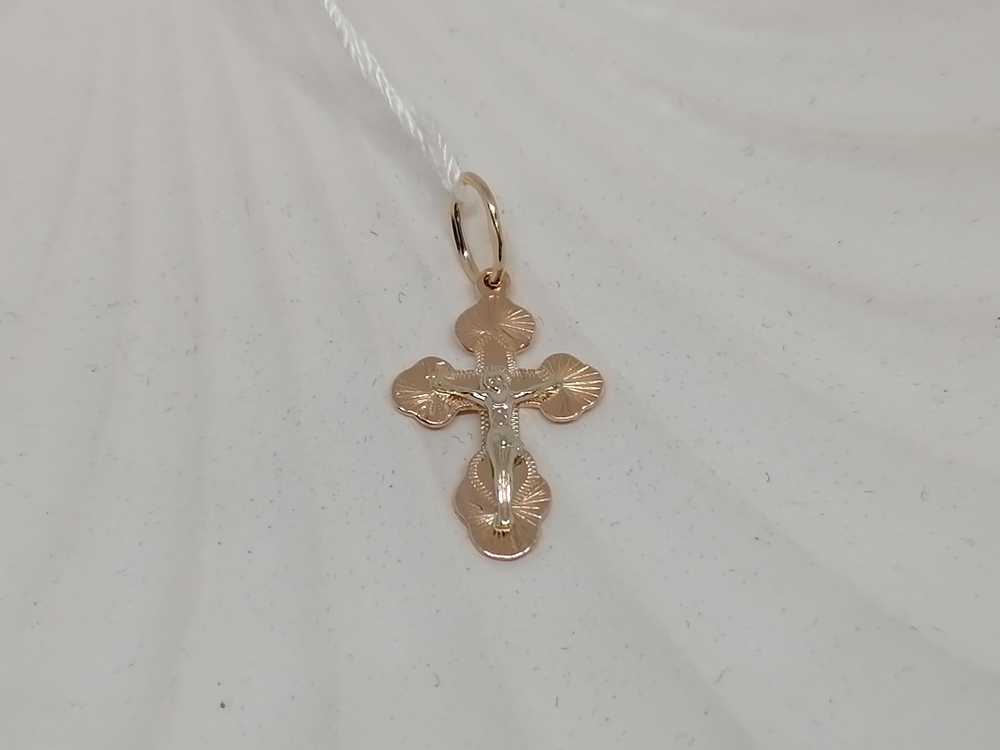 ПОДВЕСКА КРЕСТ БЕЗ КАМНЯ (Au 585)