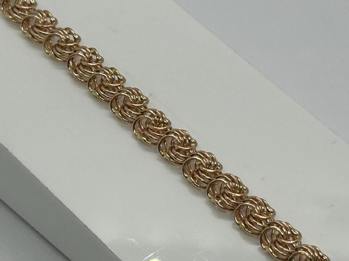 БРАСЛЕТ ПОЛНОВЕСНЫЙ Роза Au 585