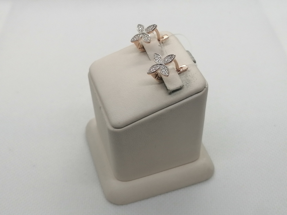 С5103 СЕРЬГИ С КАМНЯМИ (Au 585)