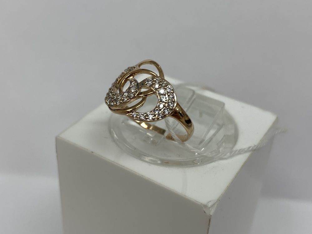 КОЛЬЦО С КАМНЯМИ (Au 585)