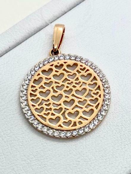 10113100 ПОДВЕСКА С КАМНЯМИ (Au 585)