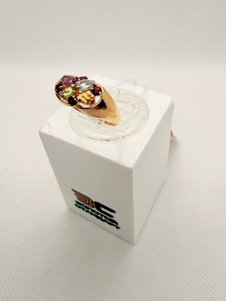 КОЛКМИ585 КОЛЬЦО С КАМНЯМИ (Au 585)