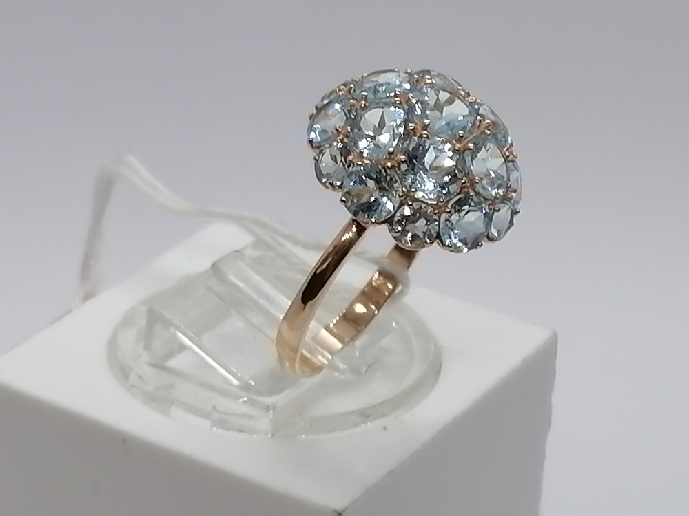 КОЛЬЦО С КАМНЯМИ (Au 585)