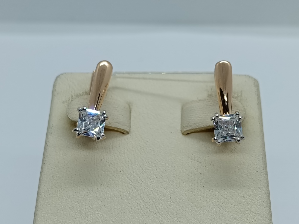 СЕРЬГИ С КАМНЕМ (Au 585)