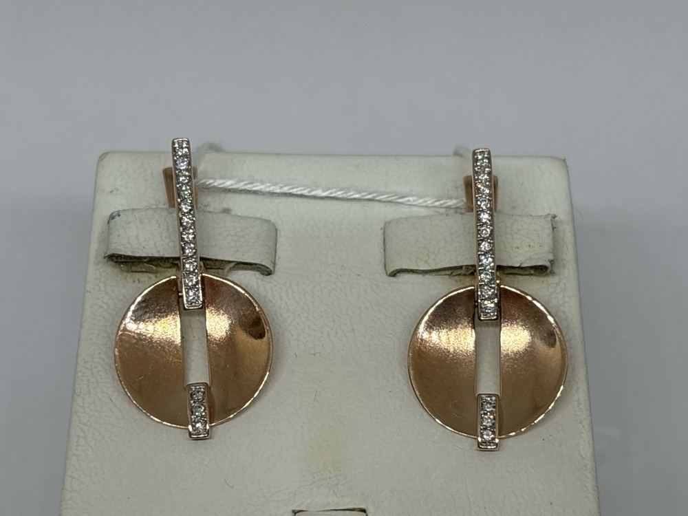 СКМИ585 СЕРЬГИ С КАМНЯМИ (Au 585)