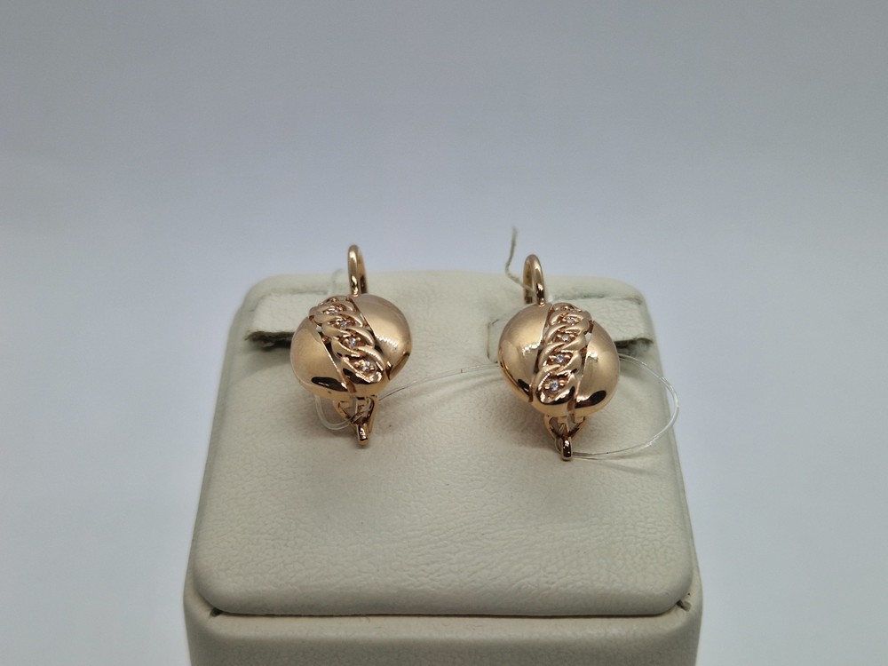 СЕРЬГИ ПЕТЕЛЬКА без камня (Au 585)