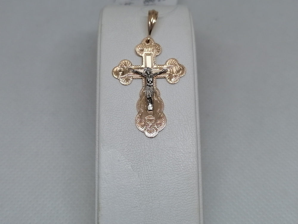 ПОДВЕСКА КРЕСТ без камня (Au 585)