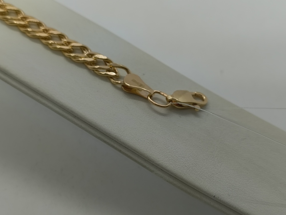 БРАСЛЕТ ПУСТОТЕЛЫЙ Ромб двойной (Au 585)