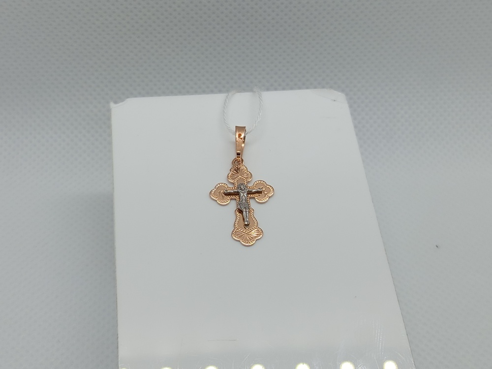 ПОДВЕСКА КРЕСТ БЕЗ КАМНЯ (Au 585)