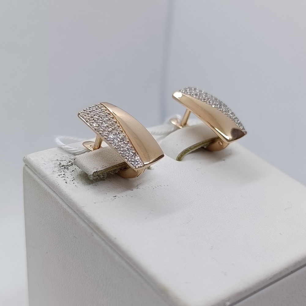 СКМИ585 СЕРЬГИ С КАМНЯМИ (Au 585)