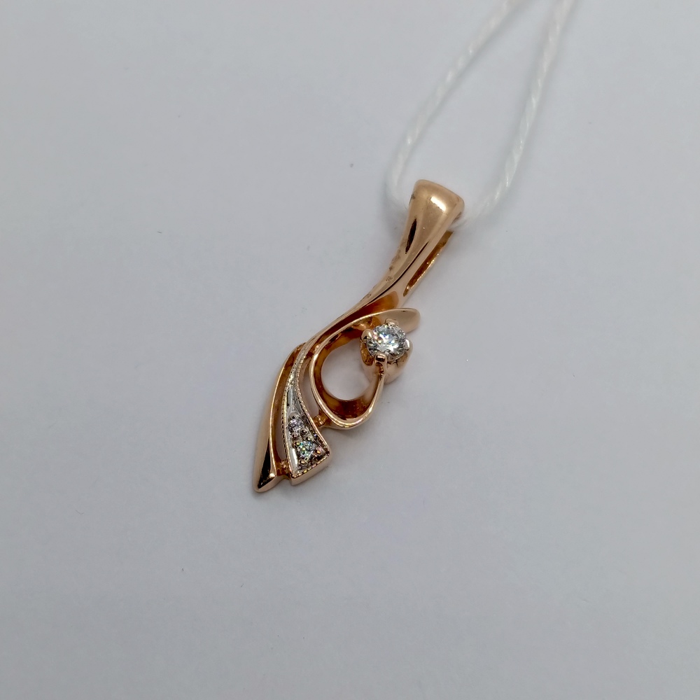 ПОДКМИ585 ПОДВЕСКА С КАМНЯМИ (Au 585)