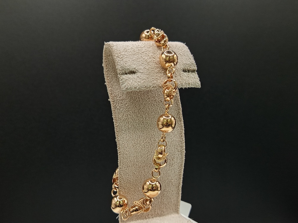 БРАСЛЕТ ПУСТОТЕЛЫЙ Фантазия (Au 585)