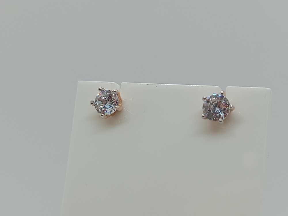 СЕРЬГИ ПУСЕТЫ с камнем (Au 585)