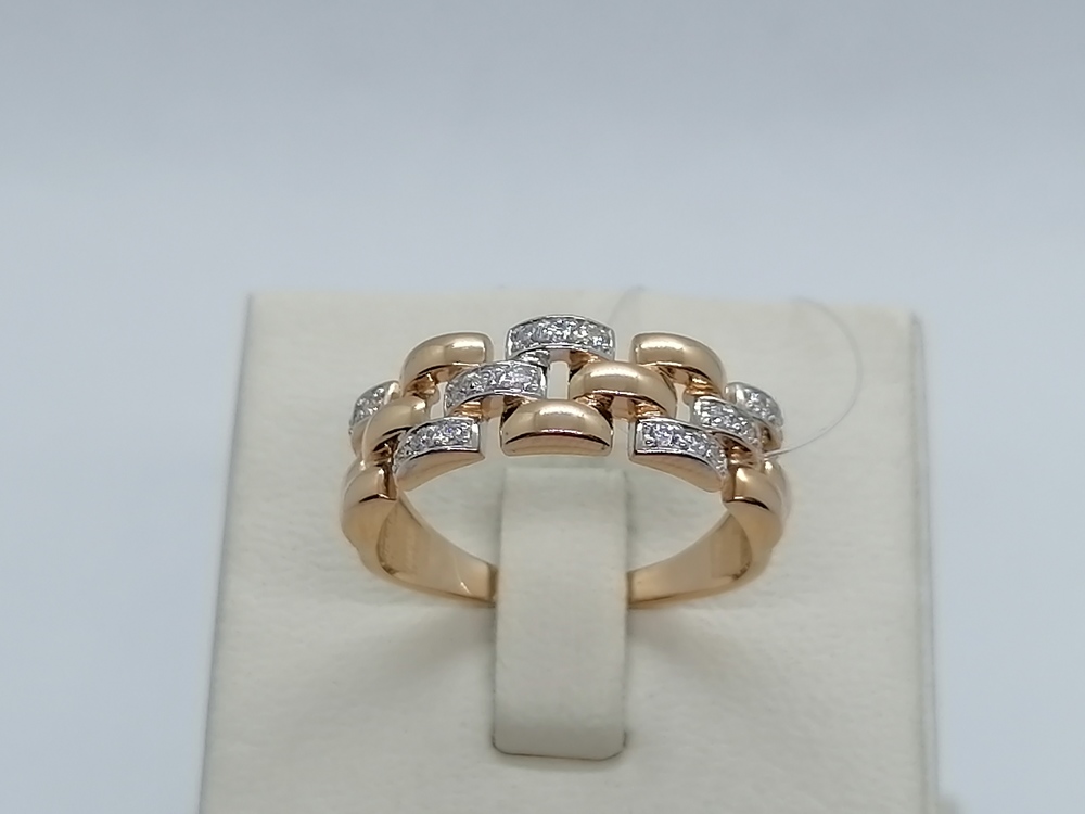 КОЛЬЦО С КАМНЯМИ (Au 585)