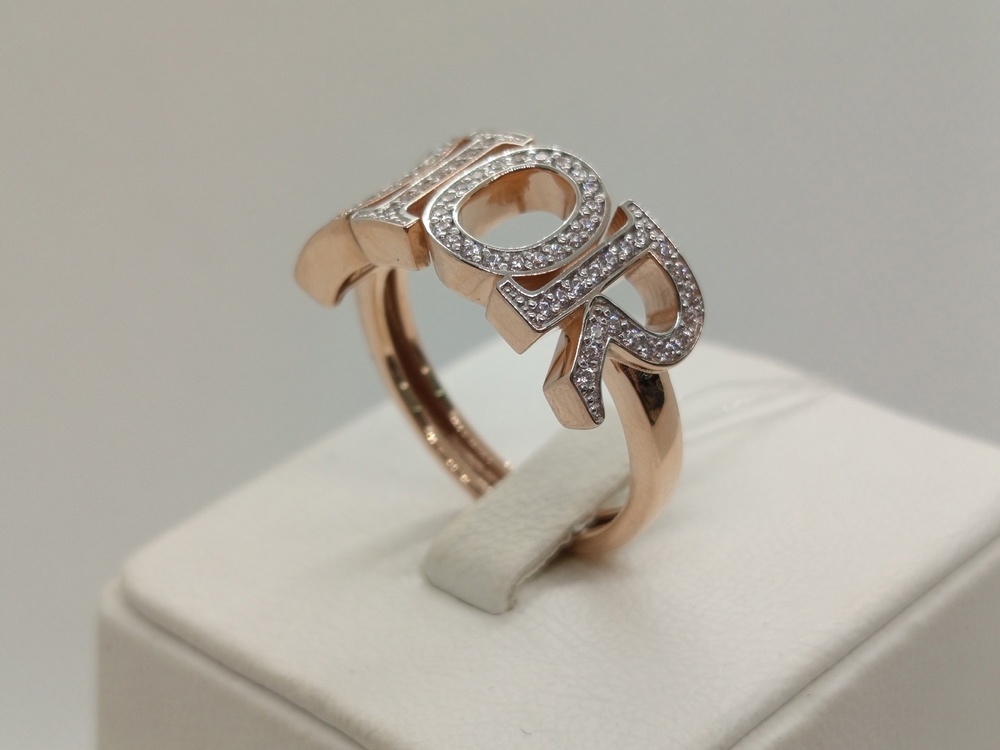 КОЛЬЦО С КАМНЯМИ (Au 585)