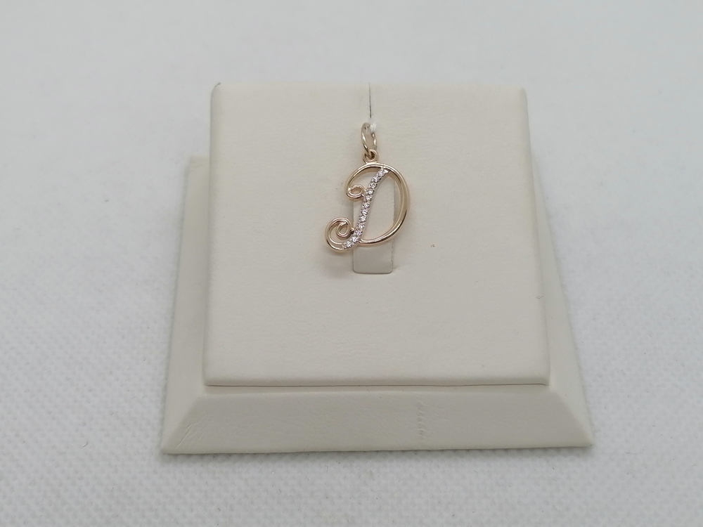 ПОДВЕСКА БУКВА Д Au 585