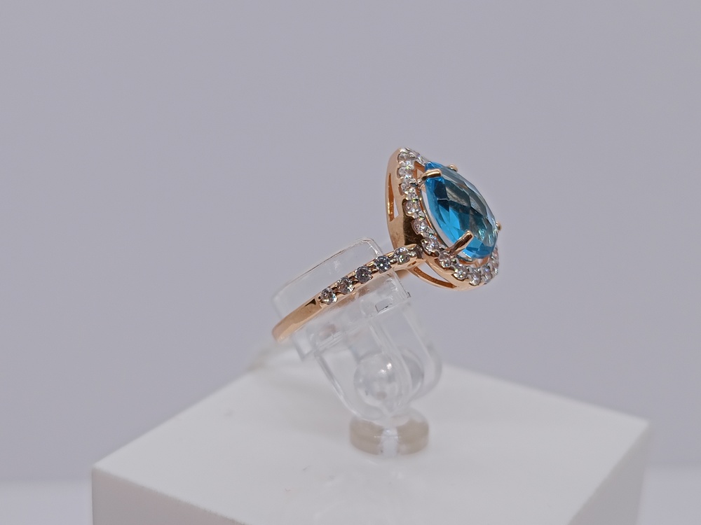 КОЛЬЦО С КАМНЯМИ (Au 585)